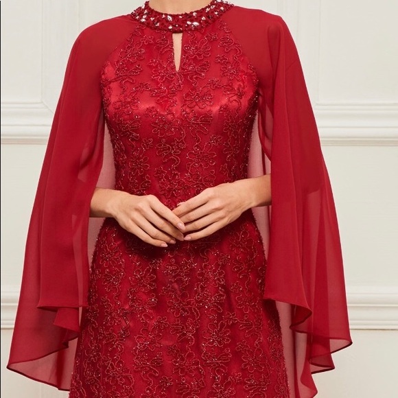 Lace Jewel Long Mother of the Bride Dress - Picture 1 of 3